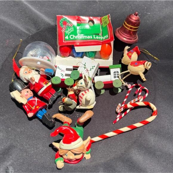 Vintage Santa Land Halmark Hand Painted Variety Christmas Ornament Lot -OR3 - Picture 1 of 11